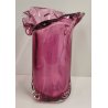 VASO Vetro Murano Ametista DESIGN Mid Century Modern a Fiore Vintage Glass Vase