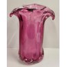 VASO Vetro Murano Ametista DESIGN Mid Century Modern a Fiore Vintage Glass Vase