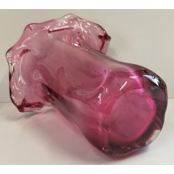 VASO Vetro Murano Ametista DESIGN Mid Century Modern a Fiore Vintage Glass Vase
