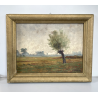 ANTICO QUADRO DIPINTO OLIO SU CARTONCINO PIOVANO BARTOLOMEO PAESAGGIO TEMPESTA