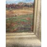 ANTICO QUADRO DIPINTO OLIO SU CARTONCINO PIOVANO BARTOLOMEO PAESAGGIO TEMPESTA