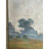 ANTICO QUADRO DIPINTO OLIO SU CARTONCINO PIOVANO BARTOLOMEO PAESAGGIO TEMPESTA