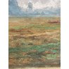 ANTICO QUADRO DIPINTO OLIO SU CARTONCINO PIOVANO BARTOLOMEO PAESAGGIO TEMPESTA