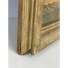 ANTICO QUADRO DIPINTO OLIO SU CARTONCINO PIOVANO BARTOLOMEO PAESAGGIO TEMPESTA