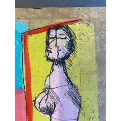LITOGRAFIA SUGHERO 66/100 Bruno Cassinari NUDO FIGURE FEMMINILI ESPRESSIONISMO