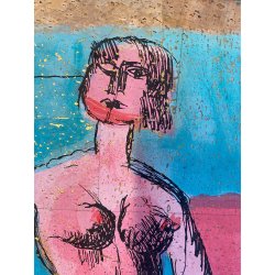 LITOGRAFIA SUGHERO 66/100 Bruno Cassinari NUDO FIGURE FEMMINILI ESPRESSIONISMO