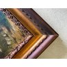 QUADRO DIPINTO OLIO "Crossing at the Schreckenstein"  PAESAGGIO ROMANTICO '800