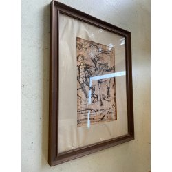DISEGNO su CARTA Angelo Corrado Selvini  SENZA TITOLO FIGURE A CAVALLO '900