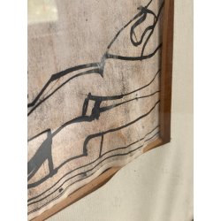 DISEGNO su CARTA Angelo Corrado Selvini  SENZA TITOLO FIGURE A CAVALLO '900