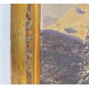 ANTICO DIPINTO OLIO A. Rosa PAESAGGIO ALPINO GHIACCIAI MONTAGNE DIVISIONISTA