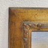 ANTICO DIPINTO OLIO A. Rosa PAESAGGIO ALPINO GHIACCIAI MONTAGNE DIVISIONISTA