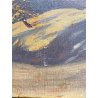 ANTICO DIPINTO OLIO A. Rosa PAESAGGIO ALPINO GHIACCIAI MONTAGNE DIVISIONISTA