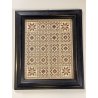 TECA RELIQUIARIO antico QUADRO DEVOZIONALE carta pizzo 16 RELIQUIE SANTI 1700
