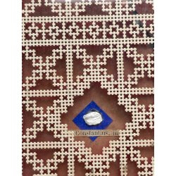 TECA RELIQUIARIO antico QUADRO DEVOZIONALE carta pizzo 16 RELIQUIE SANTI 1700