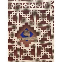 TECA RELIQUIARIO antico QUADRO DEVOZIONALE carta pizzo 16 RELIQUIE SANTI 1700