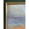 ANTICO QUADRO DIPINTO OLIO SU TAVOLA A.MASTANZONI 1900 MARINA PESCATORE BARCA