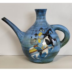 GRANDE VASO CERAMICA Jean De Lespinasse ANNI 60 Annaffiatoio DIPINTO KNIGHT