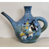 GRANDE VASO CERAMICA Jean De Lespinasse ANNI 60 Annaffiatoio DIPINTO KNIGHT