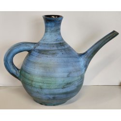 GRANDE VASO CERAMICA Jean De Lespinasse ANNI 60 Annaffiatoio DIPINTO KNIGHT
