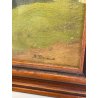 ANTICO QUADRO DIPINTO OLIO SU CARTONCINO PIOVANO BARTOLOMEO PAESAGGIO PRATO 1920