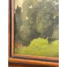 ANTICO QUADRO DIPINTO OLIO SU CARTONCINO PIOVANO BARTOLOMEO PAESAGGIO PRATO 1920