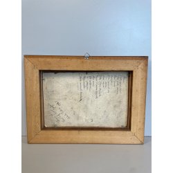 ANTICO QUADRO DIPINTO OLIO SU CARTONCINO PIOVANO BARTOLOMEO PAESAGGIO PRATO 1920