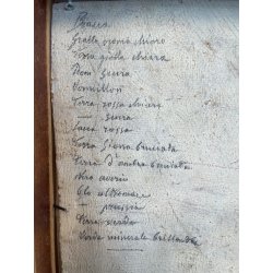 ANTICO QUADRO DIPINTO OLIO SU CARTONCINO PIOVANO BARTOLOMEO PAESAGGIO PRATO 1920
