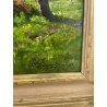 ANTICO QUADRO DIPINTO OLIO SU CARTONE PIOVANO BARTOLOMEO PAESAGGIO CILIEGI 1957