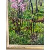 ANTICO QUADRO DIPINTO OLIO SU CARTONE PIOVANO BARTOLOMEO PAESAGGIO CILIEGI 1957