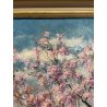 ANTICO QUADRO DIPINTO OLIO SU CARTONE PIOVANO BARTOLOMEO PAESAGGIO CILIEGI 1957