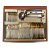 Servizio 12p. POSATE G.B.I.M. Broggi Milano STILE ROCAILLE METALLO ARGENTATO BOX