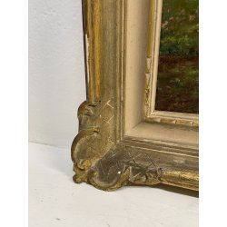 ANTICO QUADRO DIPINTO OLIO SU CARTONE PIOVANO BARTOLOMEO PAESAGGIO BOSCO 1972