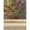 ANTICO QUADRO DIPINTO OLIO SU CARTONE PIOVANO BARTOLOMEO PAESAGGIO BOSCO 1972