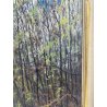 ANTICO QUADRO DIPINTO OLIO SU CARTONE PIOVANO BARTOLOMEO PAESAGGIO BOSCO 1972
