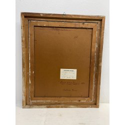 ANTICO QUADRO DIPINTO OLIO SU CARTONE PIOVANO BARTOLOMEO PAESAGGIO BOSCO 1972