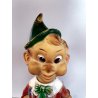 PINOCCHIO vintage LEDRA PLASTIC 1960 GOMMA gioco PUPAZZO burattino EPOCA h 36 cm