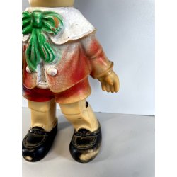 PINOCCHIO vintage LEDRA PLASTIC 1960 GOMMA gioco PUPAZZO burattino EPOCA h 36 cm