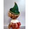 PINOCCHIO vintage LEDRA PLASTIC 1960 GOMMA gioco PUPAZZO burattino EPOCA h 36 cm