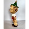 PINOCCHIO vintage LEDRA PLASTIC 1960 GOMMA gioco PUPAZZO burattino EPOCA h 36 cm
