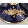 VASO con COPERCHIO PORCELLANA Sevres BLU ORO DECORO Bouquet Fiori JAR WITH LID