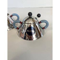 ALESSI set ZUCCHERIERA e LATTIERA modelli 9097- 9096 MICHAEL GRAVES acciaio