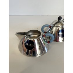 ALESSI set ZUCCHERIERA e LATTIERA modelli 9097- 9096 MICHAEL GRAVES acciaio