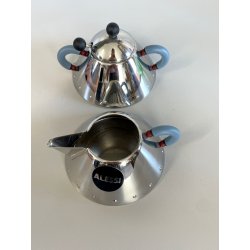ALESSI set ZUCCHERIERA e LATTIERA modelli 9097- 9096 MICHAEL GRAVES acciaio