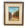 ANTICO QUADRO DIPINTO OLIO SU CARTONCINO BARTOLOMEO PIOVANO TORINO CENTRO '900