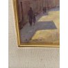 ANTICO QUADRO DIPINTO OLIO SU CARTONCINO BARTOLOMEO PIOVANO TORINO CENTRO '900