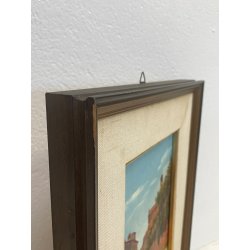 ANTICO QUADRO DIPINTO OLIO SU CARTONCINO BARTOLOMEO PIOVANO TORINO CENTRO '900