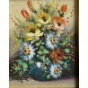 QUADRO DIPINTO OLIO TELA Luciano Lutring  NATURA MORTA VASO BOUQUET FIORI 1992