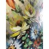 QUADRO DIPINTO OLIO TELA Luciano Lutring  NATURA MORTA VASO BOUQUET FIORI 1992