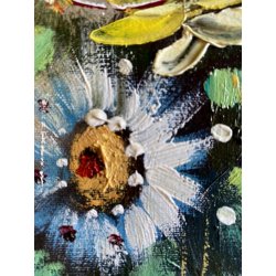 QUADRO DIPINTO OLIO TELA Luciano Lutring  NATURA MORTA VASO BOUQUET FIORI 1992
