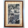 TAVOLA N. 10 V. Novelle ORIGINALE ILLUSTRAZIONE TEMPERA Enzo Magni (Ingam)  1950